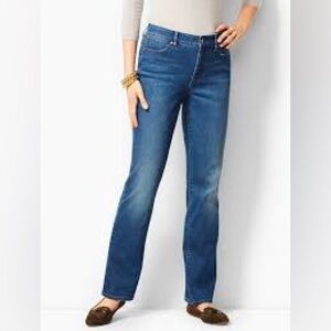 Talbots Flawless High Rise Barely Boot Jeans Size 12P Denim Casual Chic Classic